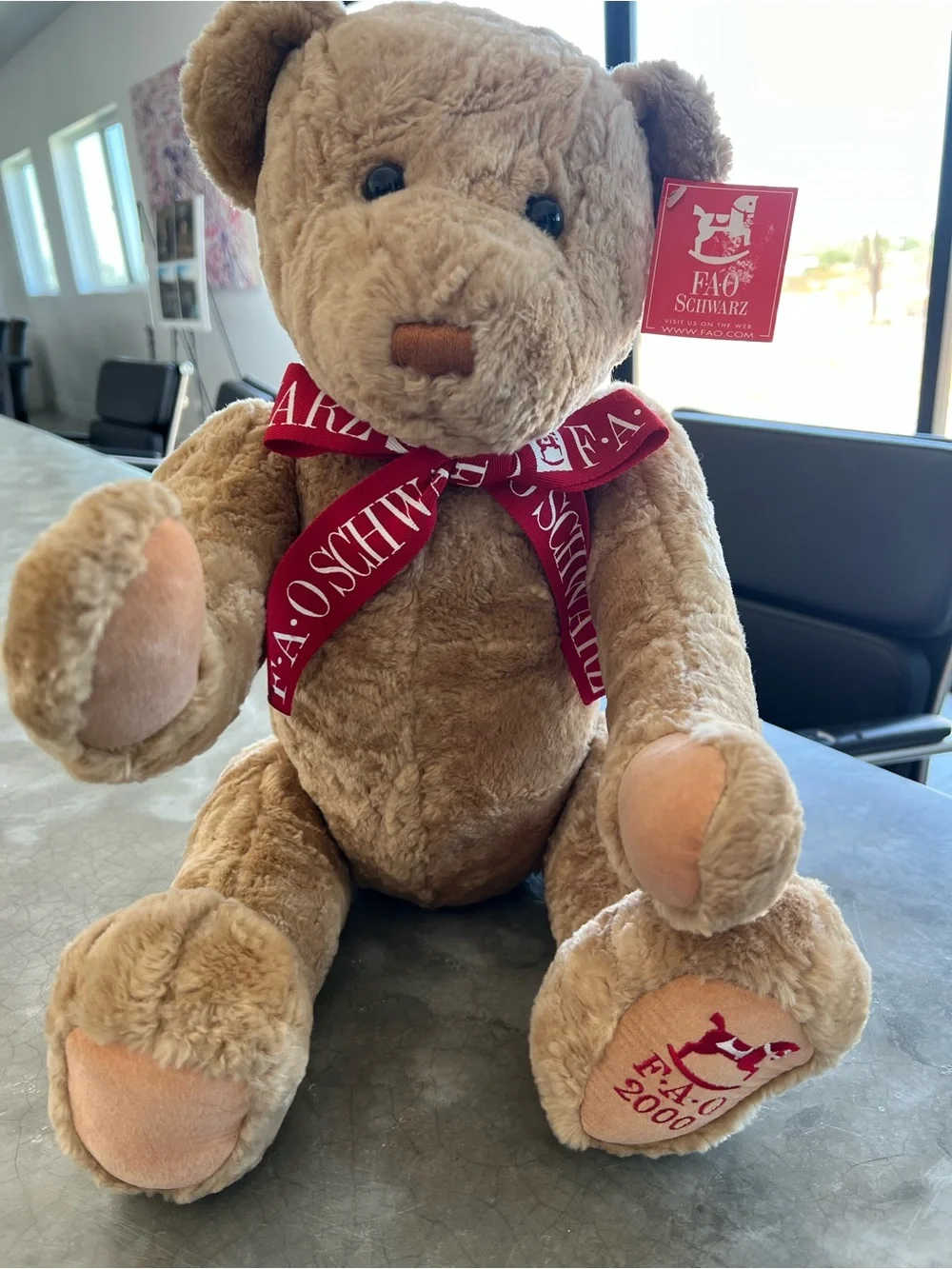 FAO Schwarz 2000  Articulated Teddy Bear Collectible